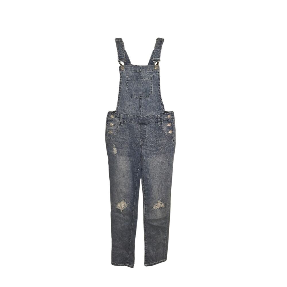 Casual Blue Denim Overalls Kids Sz 12